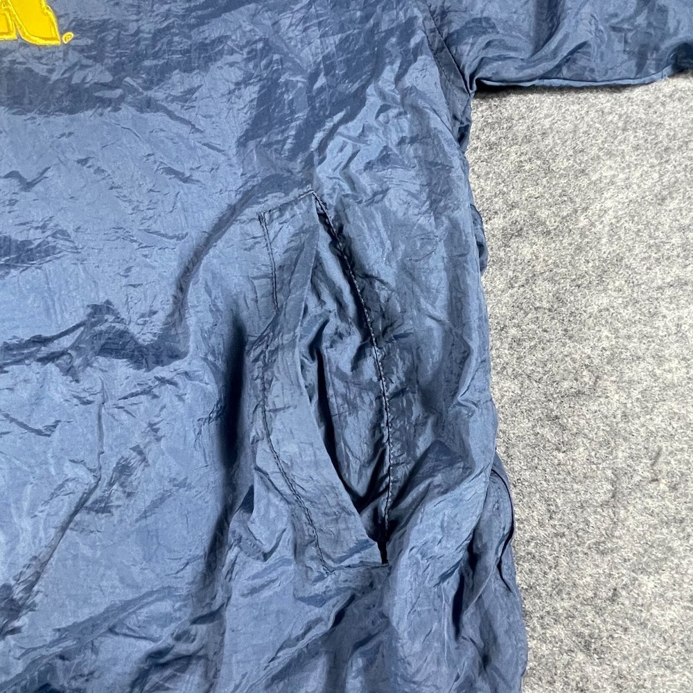 VTG Michigan Wolverines Jacket Mens XL Blue Pullover Windbreaker Football 90s - Picture 11 of 15